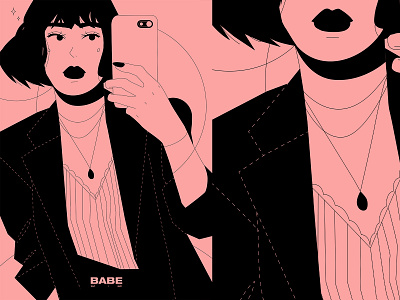 Insta Babe abstract babe character design character illustrations composition girl illustration illustration instagram laconic lines minimal portrait portrait illustration poster poster art woman woman illustration