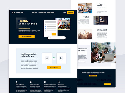 Marketing Design for Franchise Website branding design franchise homepage homepage design landing landing design landing page landing page design responsive design typography ui ux web web design website website design