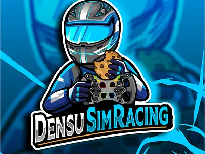 DENSU SIM RACING artwork design esportlogo gaming logo illustration logo racing sport vector