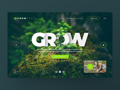 GrowTree Freebie clean design download drawingart exploration free freebie freebies freexd header photoshop responsive ui ux web webdesign website