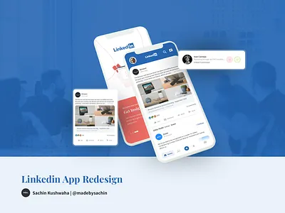 LinkedIN App Redesign app challenge clean linkedin minimal redesign ui web whitespace