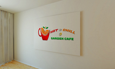 Hot & Chill Coffee shop logo - Garden cafe adobe photoshop adobe xd adobe xd designer artwork branding coffeeshop design design art graphic graphic design graphic design graphicdesign illustration illustrator logo logos logotype photoshop user experience user interface design userinterface