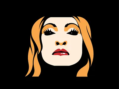 Poster-Madona character face icon illustration music popart vector