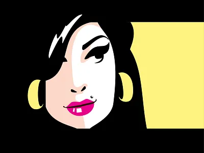 Amy Winehouse - poster character concept editorial editorial design face icon illustraion music portrait poster