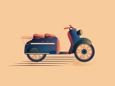 Manhurin Scooter 2d 2d art designdaily flat geometric gradient graphic illustration illustration design manhurin scooter scooters simple texture vector vehicle