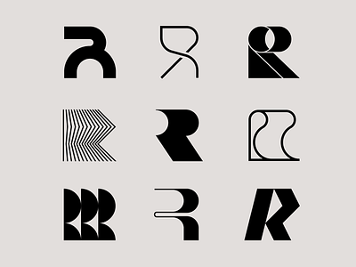 Letter R exploration 3d logo brand identity branding geometric letter exploration letter logo letter r logo lettermark logo logo design minimal monogram organic r logo simple tech logo type design typeface typography