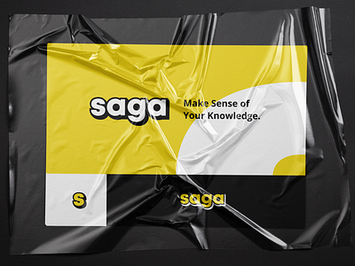 Saga black black white branding doctor email email design graphicdesign logo note notes oblik oblik studio saga tool visual identity yellow yellow logo