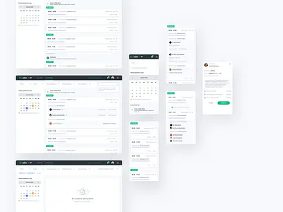 👨‍💻 Kiwi Jobs - candidate meeting and interview list app calendar clean dashboad employer interview job board jobs management meetings mobile ui ux web design website