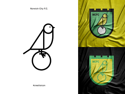 NORWICH CITY F.C. badge bird branding canary crest cresttoicon football graphic design icon identity logo ncfc norwich norwich city premier league soccer