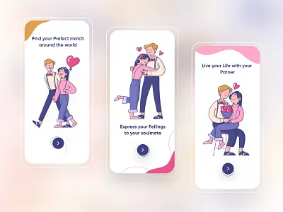 Dating app on-boarding concept 2020 2020 trends 2020design branding clean creative concept design dating dating app design dribbble best shot dribbbleweeklywarmup mobile app design modern onboarding ui trendy design