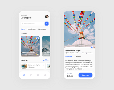 Travel Service App Design adobexd app app design booking booking app nepal nepali travel travel agency travel app travel booking travelling ui ui design