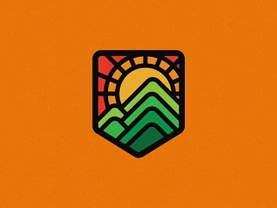 Adventure pack series badge badge logo badgedesign design illustration lineart linework logo minimal nature illustration sunrise vector