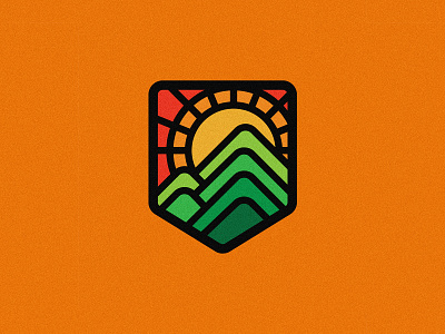 Adventure pack series badge badge logo badgedesign design illustration lineart linework logo minimal nature illustration sunrise vector