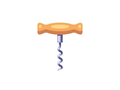 Corkscrew corkscrew daily design flat icon illustration vector