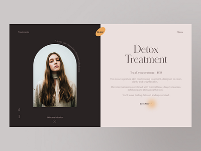 Là âme Beauty Salon Concept Page beauty concept design fashion interface minimal salon style treatment ui ux web design webdesign