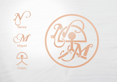 Monogram M&N design illustration logo monogram monogram logo vector wedding