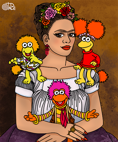 #ModernMusesChallenge Week 4 art history candy doll club fashion illustration fashion illustrator fraggle rock fraggles frida frida kahlo