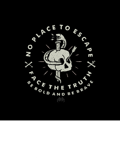 There is no escape art blackwork design graphic design grunge icon illustration illustrator logo minimal typography