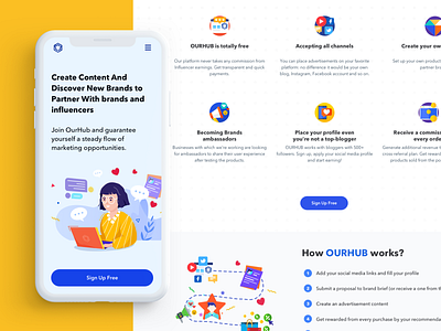 Landing Page — Mobile & Desktop agency branding design home page illustration landing page landing page design marketing mobile portfolio product design ui ux