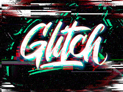 Glitch Lettering calligraphy design glitch glitch art handlettering lettering logo logodesign logotype typography