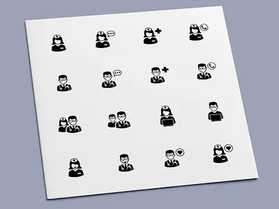 Medical Personnel Icons doctor healthcare icon icon design icon set icons medic medical nurse physician