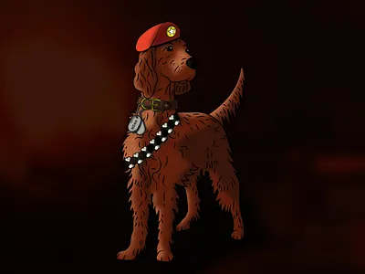 TheMZee British Setter Illustration brand branding concept design dog dogs gaming illustration irish setter logo sheffield vector