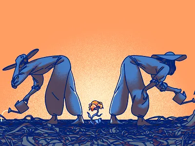 Resilience - New York Times covid digital art drawing editorial illustration metaphor new york times newspaper nyt procreate