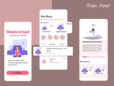 YOGA APP adobe xd adobexd app creative design figma illustration photoshop ui ux ui design uidesign uiux ux
