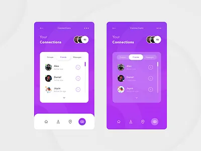Connections / Friends List app connections design friends friends list interface mobile social social media socialmedia ui ux