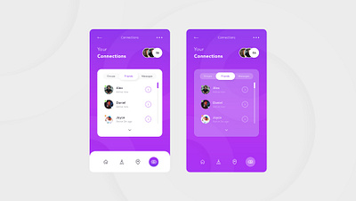 Connections / Friends List app connections design friends friends list interface mobile social social media socialmedia ui ux