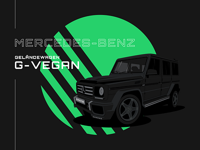 G-Vegan for Ecofactor Project art branding branding illustration car electro car poster green identity illustration mercedes poster design ui elements ukraine vector vector illustration vector poster vectorart