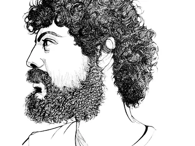 Side profile business illustration design graphic design illustration minimalist pen pen and ink portrait sketch