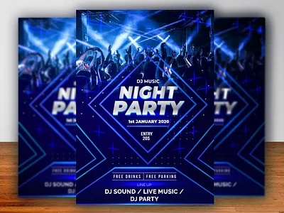 Night Party Flyer Design banner brand design brand identity branding corporate identity flyer flyer design flyer designer grahic designer graphic design logo
