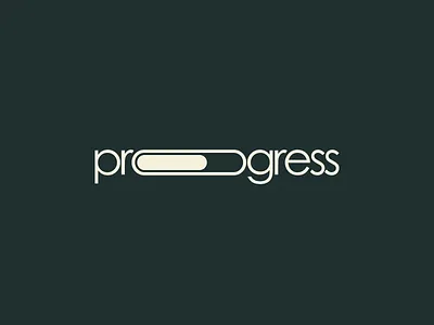 Progress Wordmark Logo Design branding creative graphic design logo design logo mark logotype minimal progress bar type typography wordmark