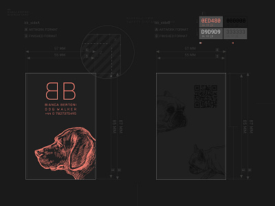 Dog Walker Business Card adobe branding businesscard copper design graphic design illustrator letterpress logo mockup print spot color vector