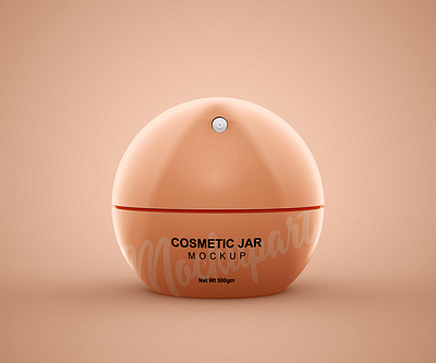 Free Round Cosmetic Jar Mockup PSD MockupHut Exclusive branding cosmetic cosmetic packaging design free psd freebie photoshop psd mockup