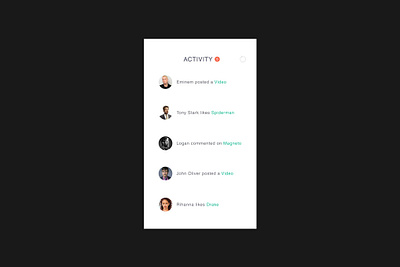 Activity activity app ui clean dashboard notification ui uiux website