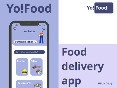 Yo!Food Delivery App UI/UX app delivery design designs figma food mobile mobileapp ui user ux