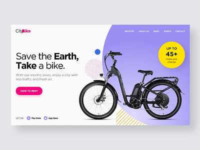 Web UI Inspiration - N. 22 - City Bike bike bikes css3 html5 inspiration landing page rent ui design ui ux web web design