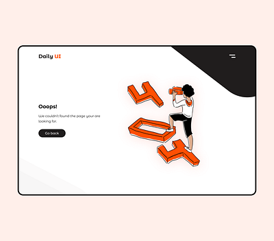 404 page 404 branding clean dailyui design digital illustration minimal trend2020 typography ui uiux ux vector