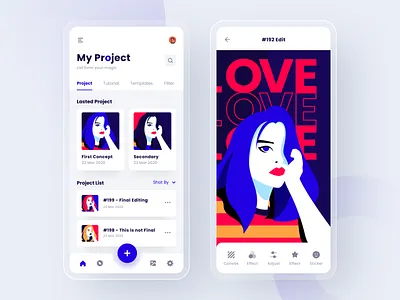 Magic Photo Editing App aplication app app design clean design editing flat interface layout minimal photo editor product design ui ux vector vexel web