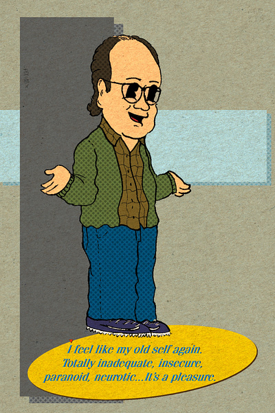 Jason Alexander as George Costanza from Seinfeld cartoon characterdesign costanza georgecostanza illustration seinfeld