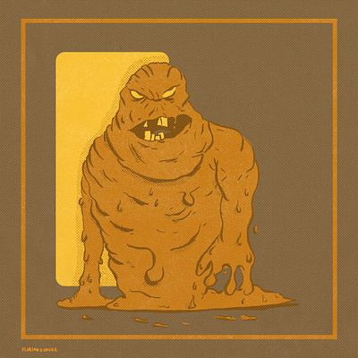 Clayface from Batman The Animated Series characterdesign illustration