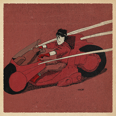 Kaneda from Akira akira cartoon characterdesign illustration kaneda katsuhirootomo manga otomo