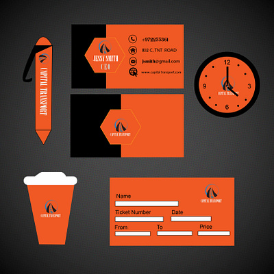 CORPORATE IDENTITY business card cup stationery ticket