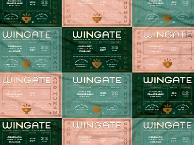 Candle Label Pattern & Colors apothecary boutique candle florida foil label logo packaging type