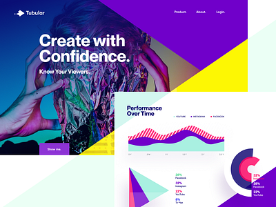 Tubular Concept 2 agency app charts dashboard design graphs performance reports stats tracking tubular ui unfold ux video webapp website website design