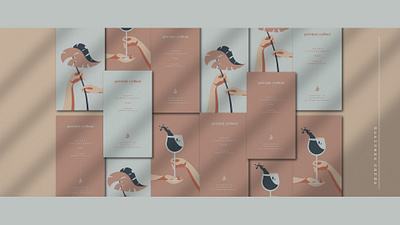 Gościnni Roślinni / Business Card Design brand identity branding business card business card design florist illustration key visual logo logotype plants print visual identity wine