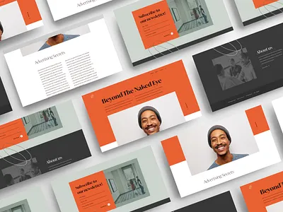 Article Page Design article blocks design detail page digitalart orange page visual design web design website