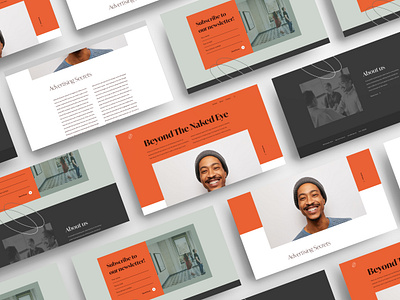 Article Page Design article blocks design detail page digitalart orange page visual design web design website